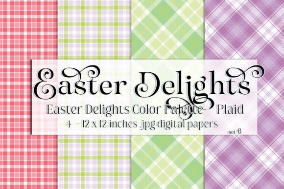 Download Easter Delights, Spring Plaid Papers 6 - Premium Resources