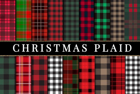 Download Christmas Buffalo Plaid Digital Paper - Buffalo plaid Collection