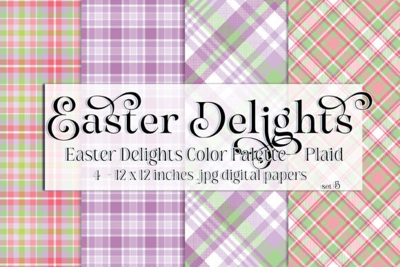 Download Easter Delights, Spring Plaid Papers 5 - Premium Resources
