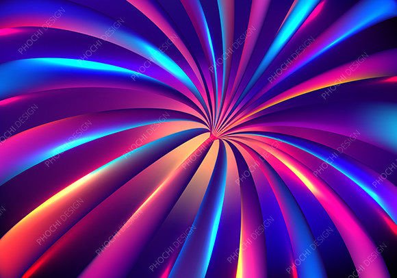 Download Abstract Technology 3D Neon Light Colors - Neon Collection