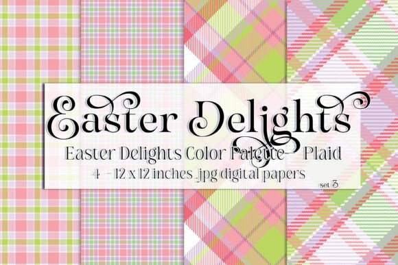 Download Easter Delights, Spring Plaid Papers 3 - Premium Resources