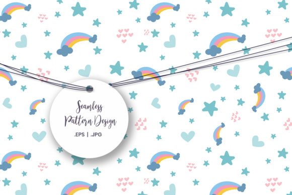 Download Rainbow, Love and Star Digital Paper - Rain Collection