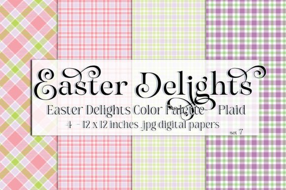 Download Easter Delights, Spring Plaid Papers 7 - Premium Resources