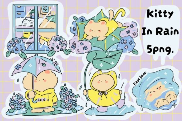 Download Kitty in the Rain - Rain Collection