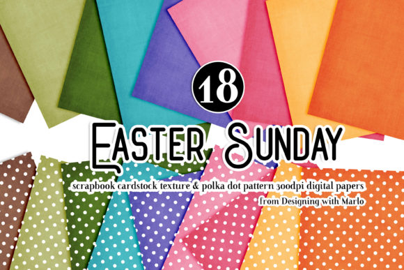 Download Easter Sunday Cardstock &amp; Dot Papers - Premium Bundle