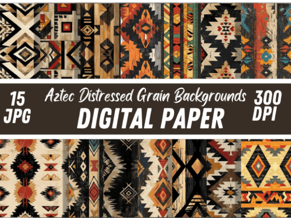 Download Aztec Grain Distressed Retro Background - Rain Collection