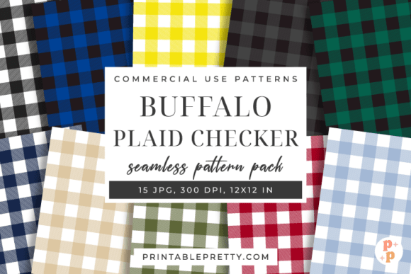 Download Buffalo Plaid Seamless Digital Paper - Buffalo plaid Collection