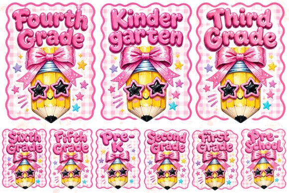 Download Y2K Gingham Pencil Back to School PNG - Pencil Collection